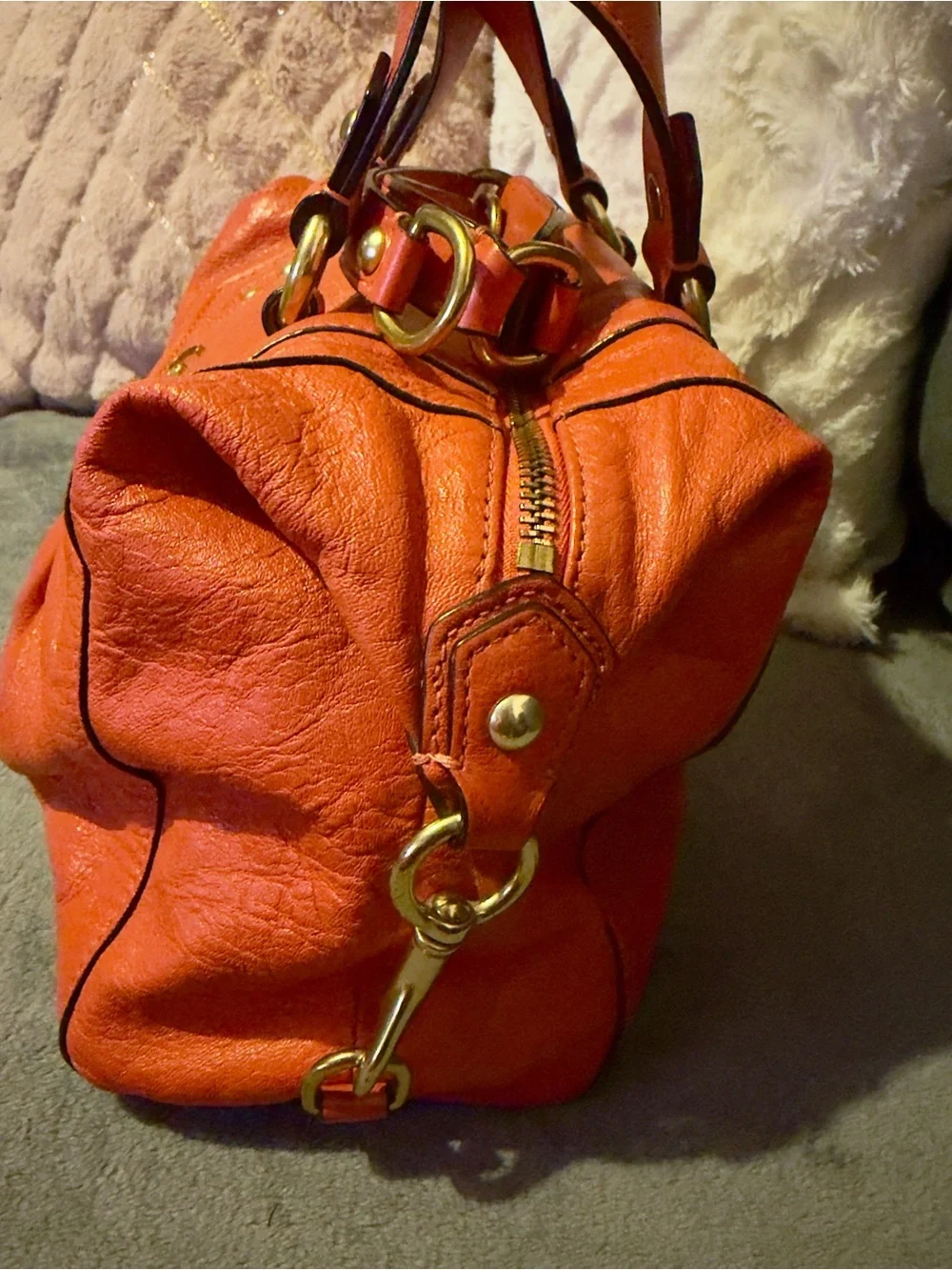 Authentic Coach Ashley Satchel with Gold Hardware
